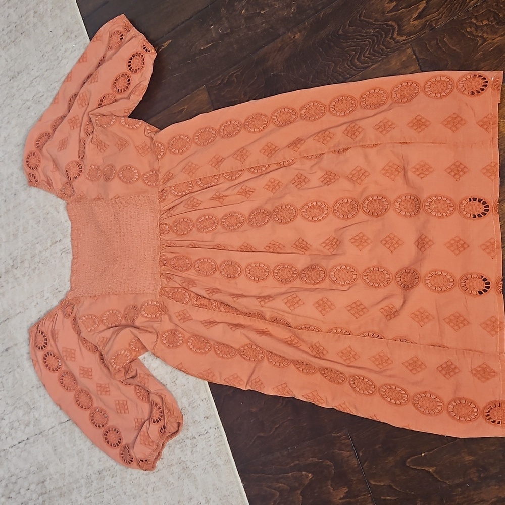 Shyanne Rust Eyelet Mini Dress - Picture 11 of 15